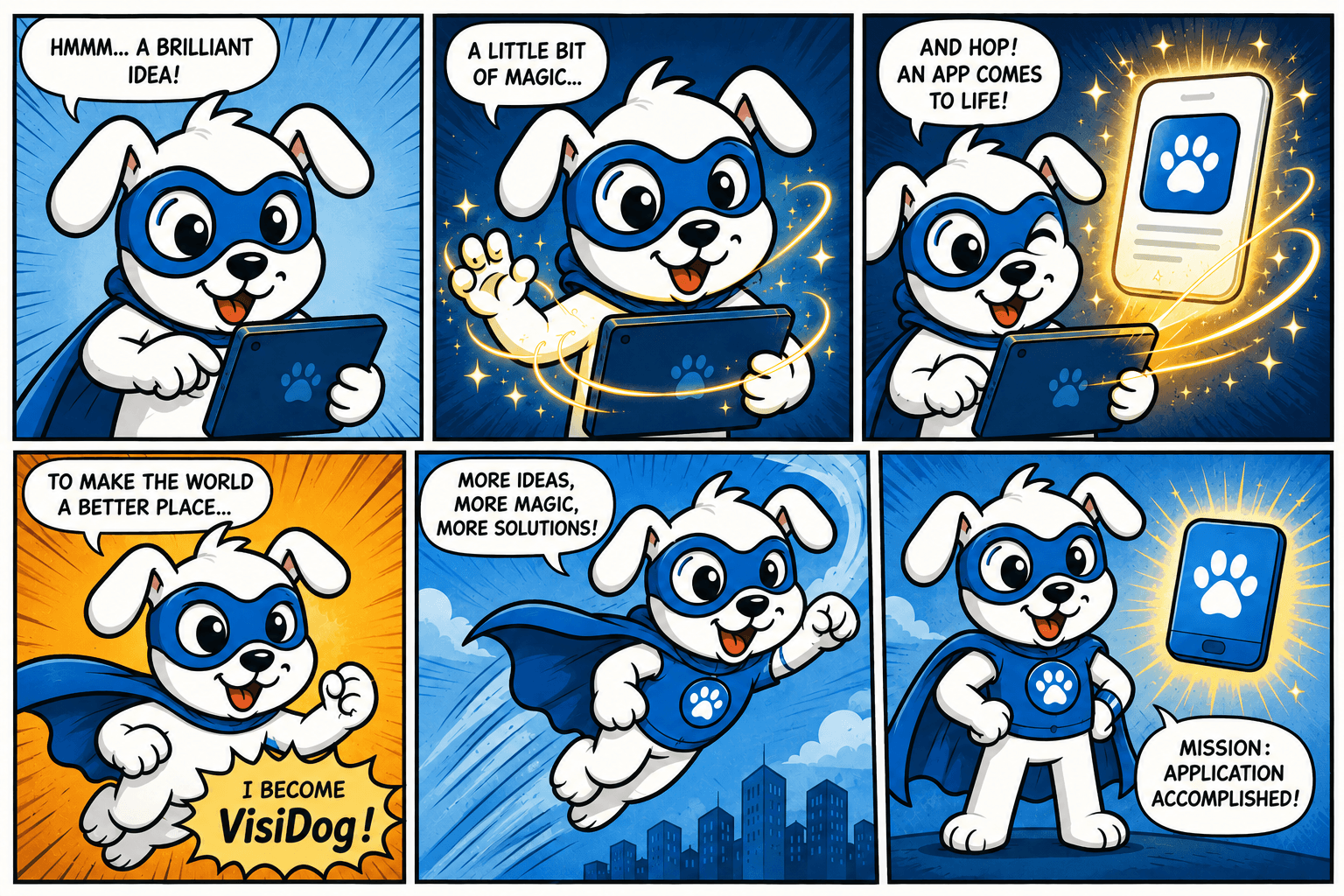 VisiDog, the self-evolving app dog